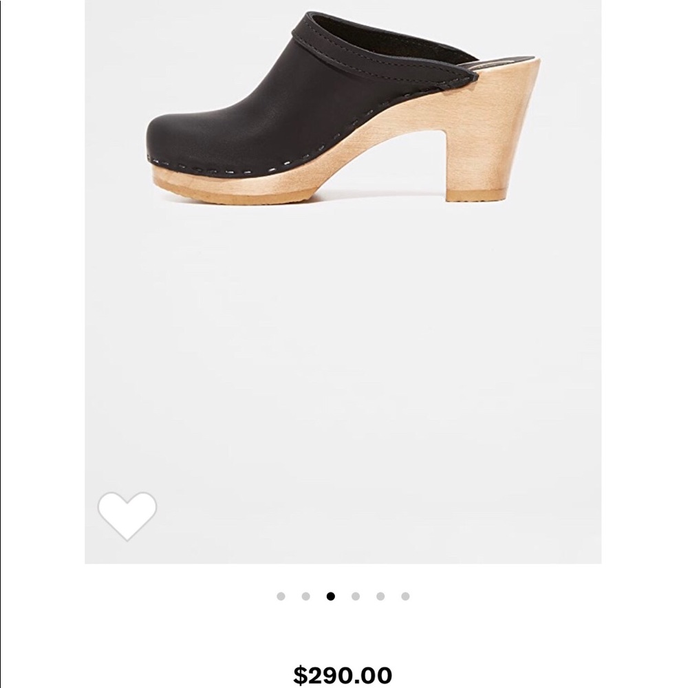 No 6 Blk Lthr/wood Clogs Lk New Sz37/6.5 Orig $290